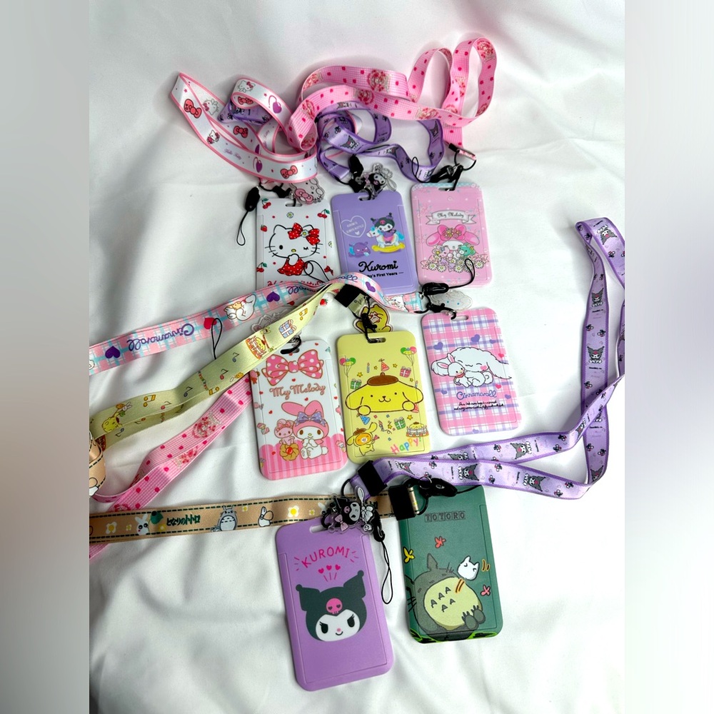 Sanrio Hello Kitty and Friends ID Badge Holder Keychain with Lanyard and Charm - Picture 10 of 12